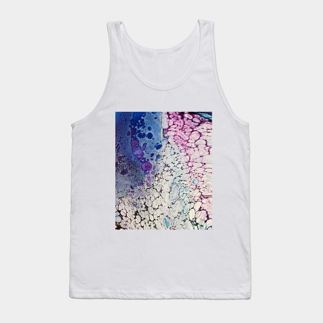 Moon Trails Fluid Art Tank Top by Stacey-Design